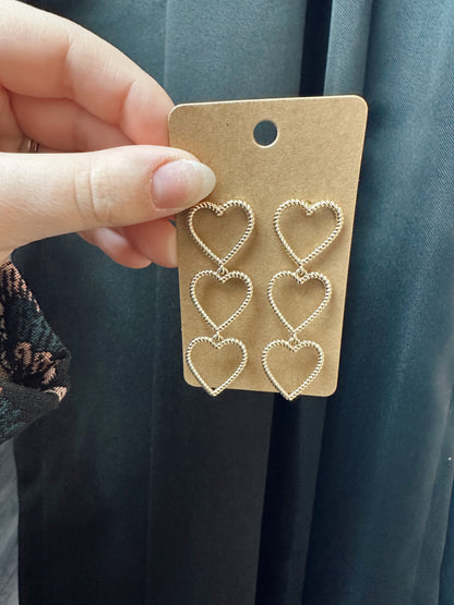 Metal Heart Earrings